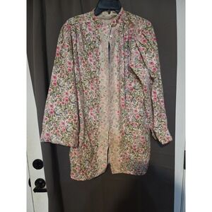 Vintage Victoria's Secret Gold Label Cottagecore‎ Floral Nightgown Shirt M/L